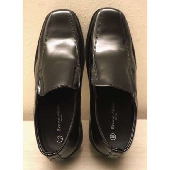 Bruno Marc Men's Sz 10W Black Patent Leather Cambridge-05 Slip-On Dress Loafers - Picture 3 of 15
